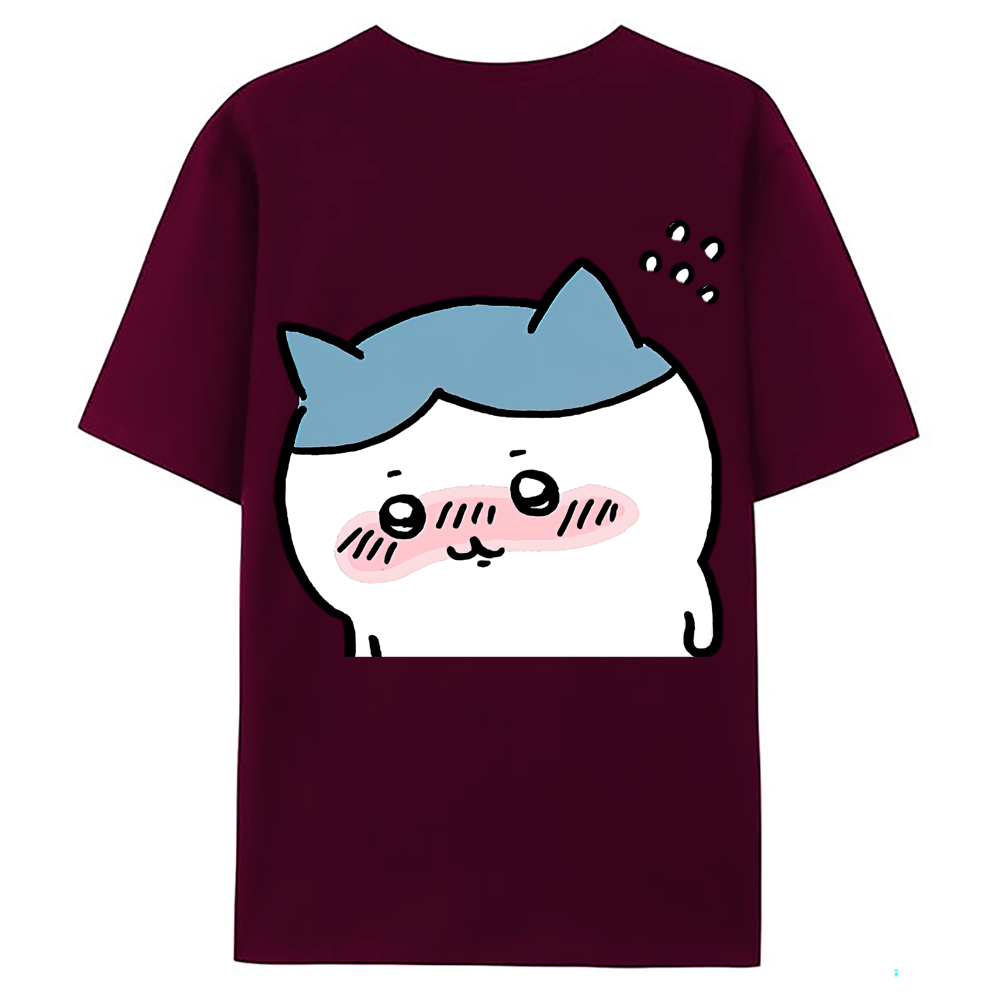 （画像用） ちいかわ ハチワレ Chii-kawa hachiware レディース半袖Tシャツ(バックプリント)